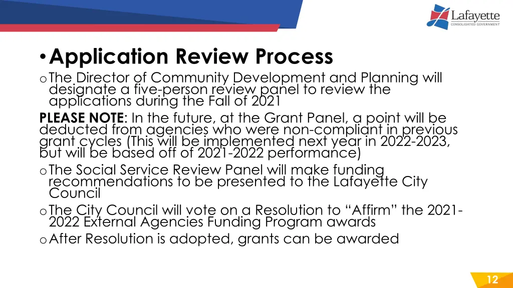 application review process o the director