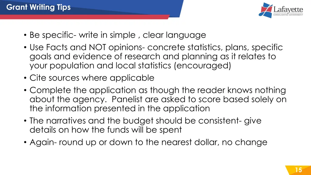 grant writing tips