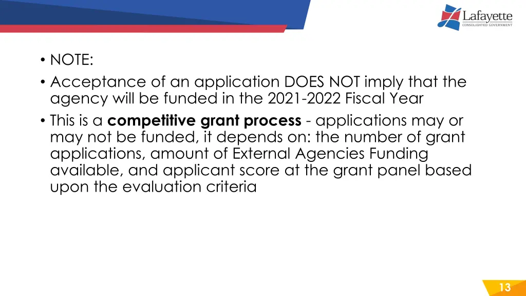 note acceptance of an application does not imply