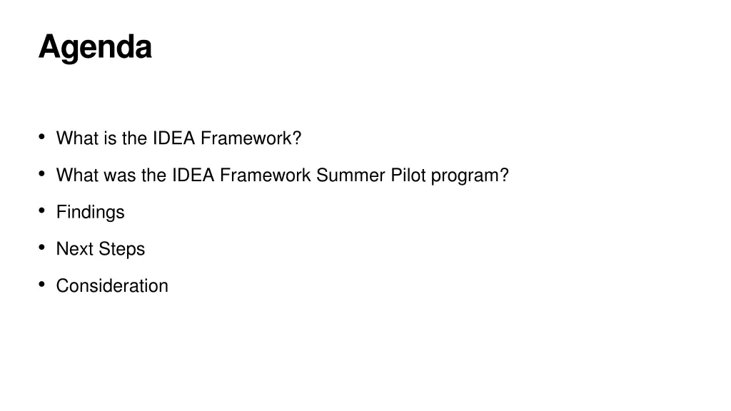 agenda