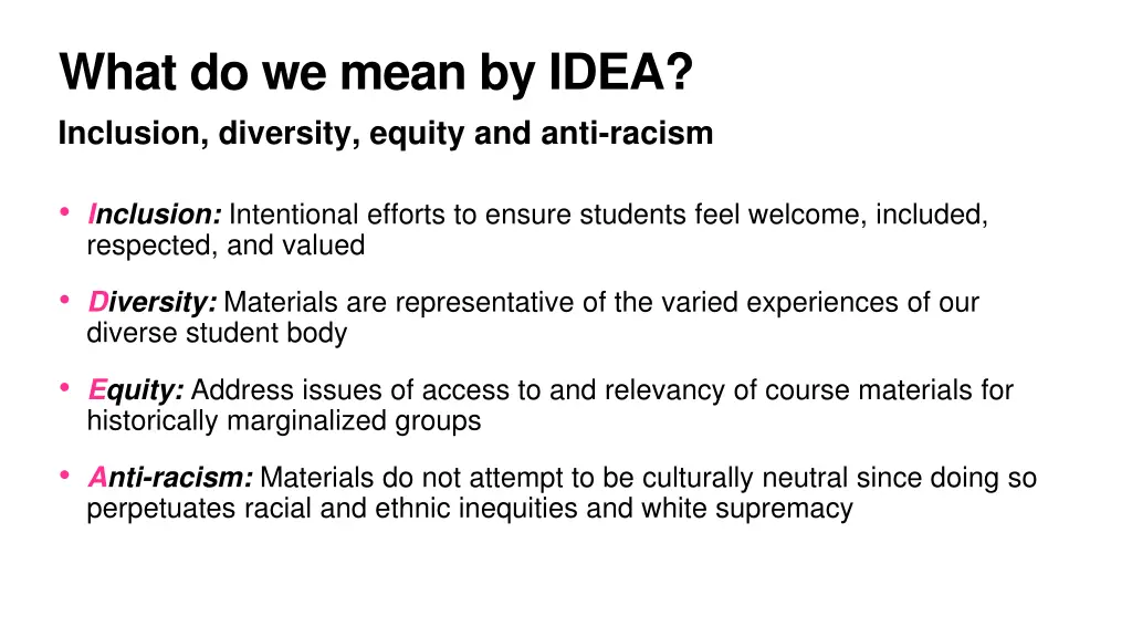 what do we mean by idea inclusion diversity