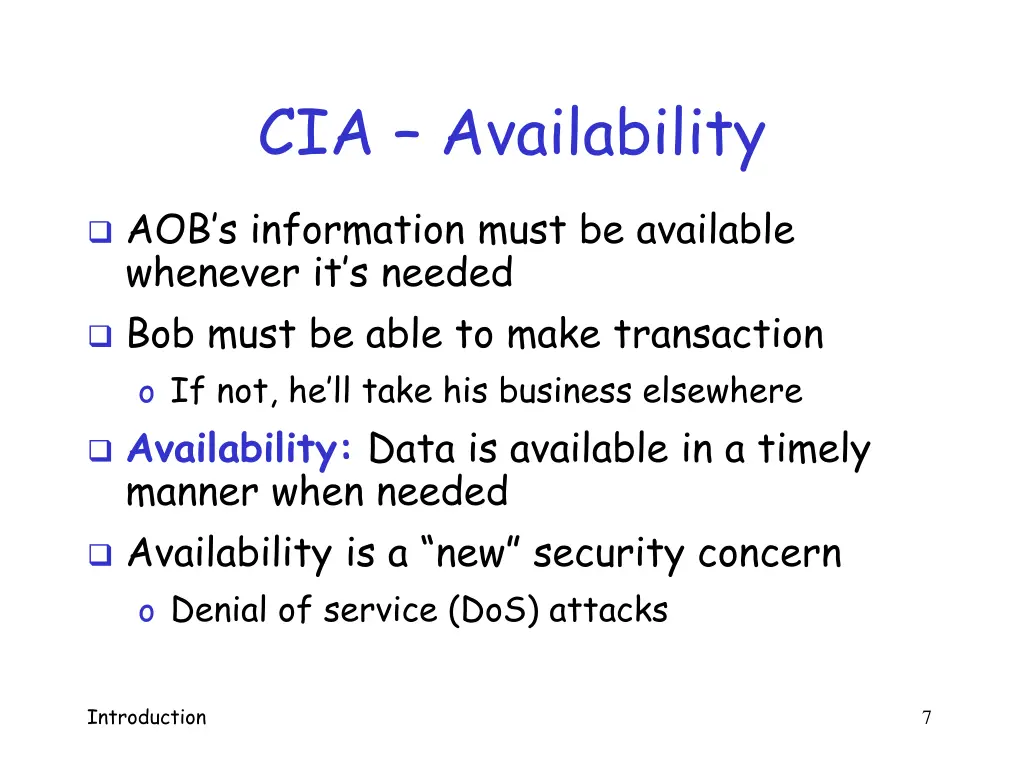 cia availability
