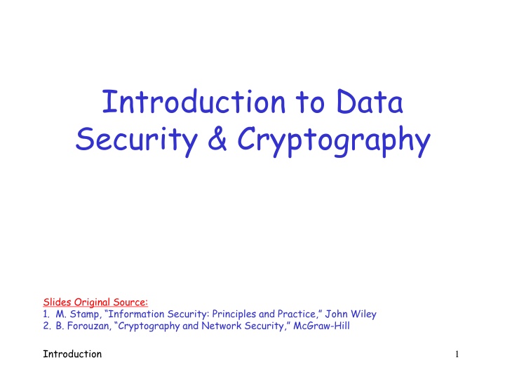 introduction to data security cryptography