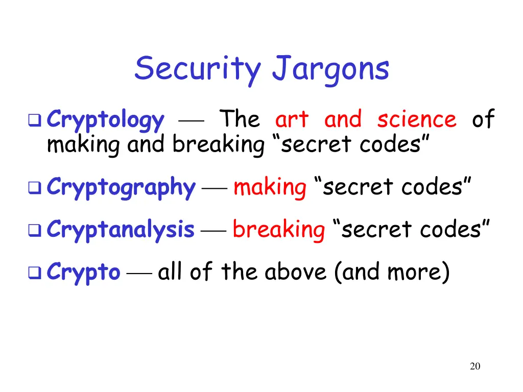 security jargons