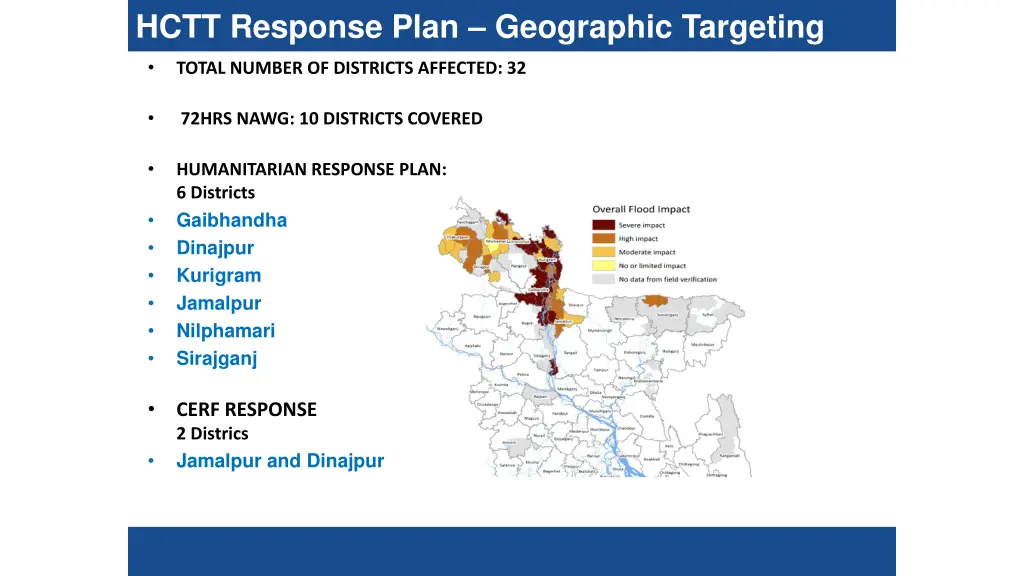 key points hctt response plan geographic