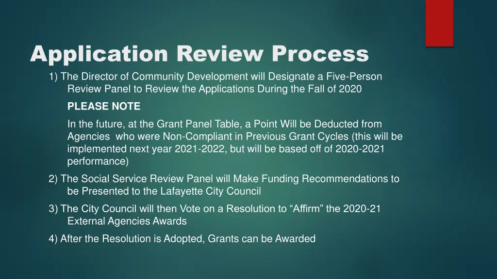 application review process 1 the director