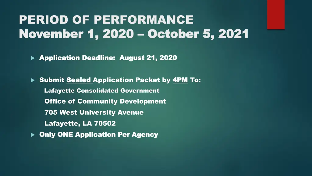 period of performance november 1 2020 november