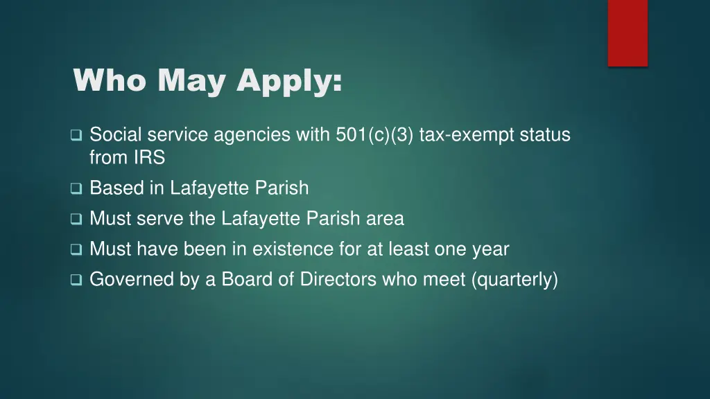 who may apply