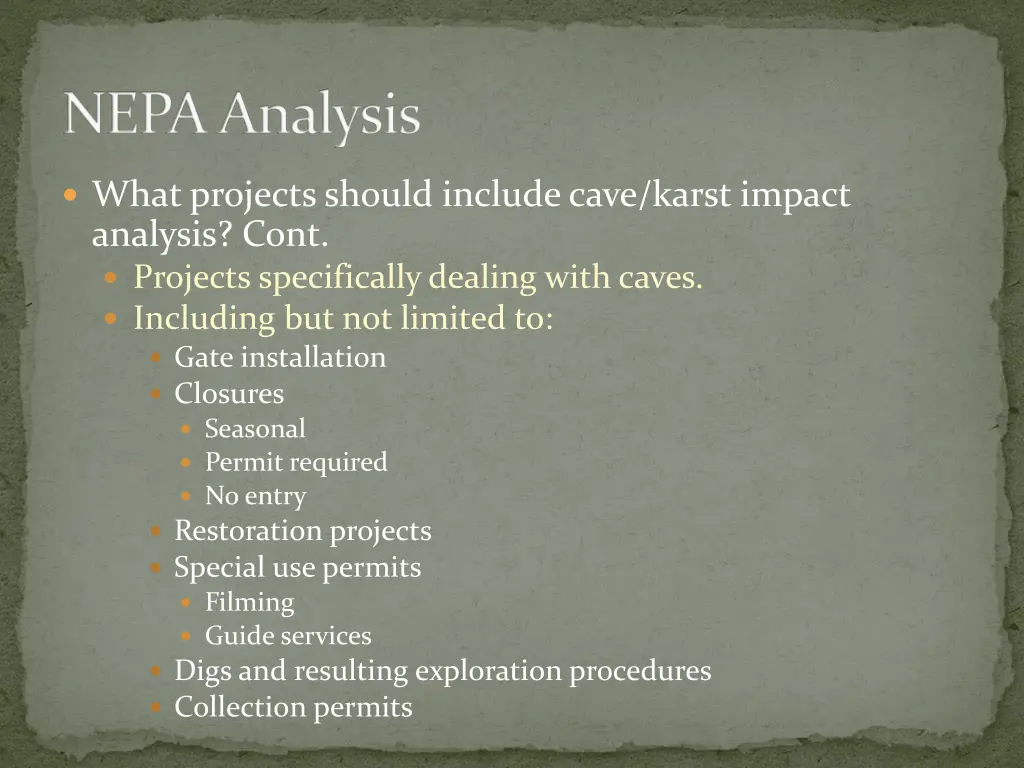nepa analysis 1