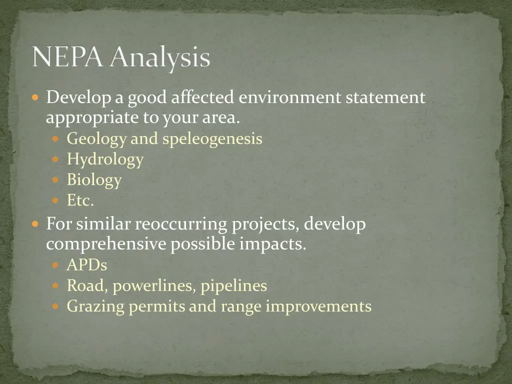 nepa analysis 2