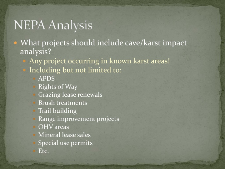 nepa analysis