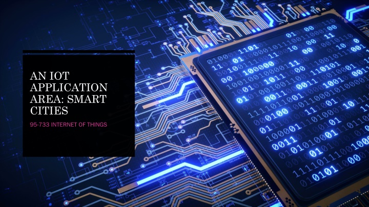 an iot application area smart cities