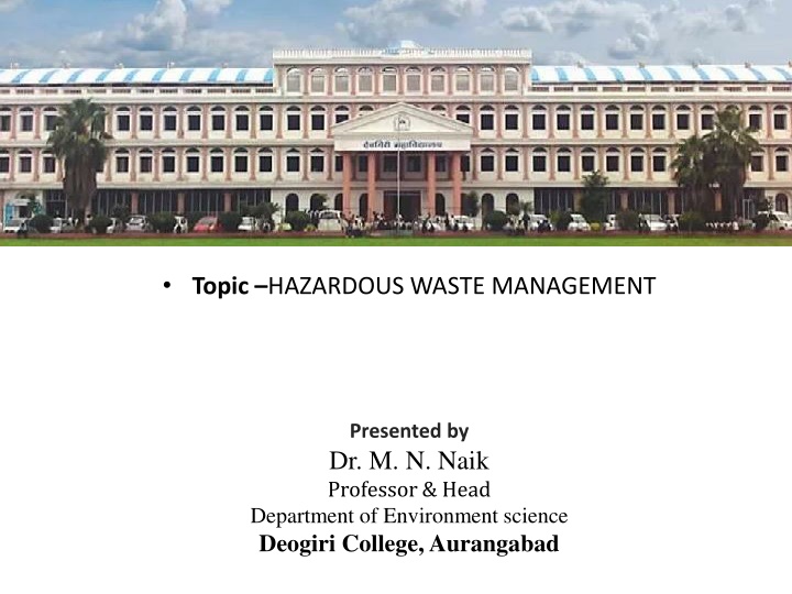 topic hazardous waste management
