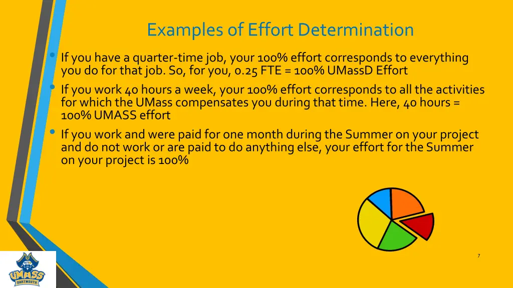 examples of effort determination if you have