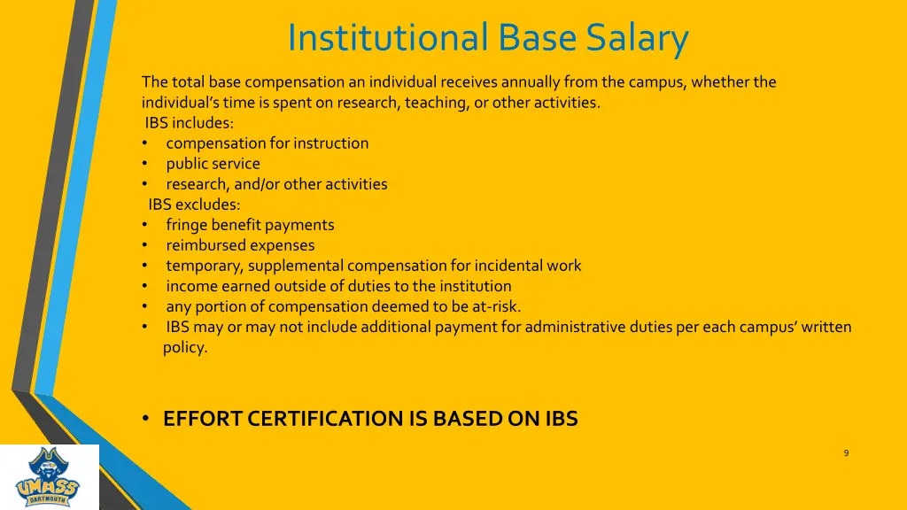 institutional base salary
