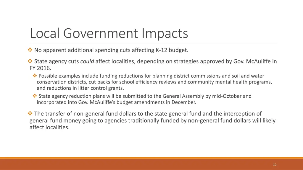 local government impacts