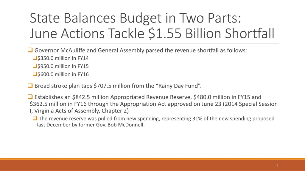 state balances budget in two parts june actions
