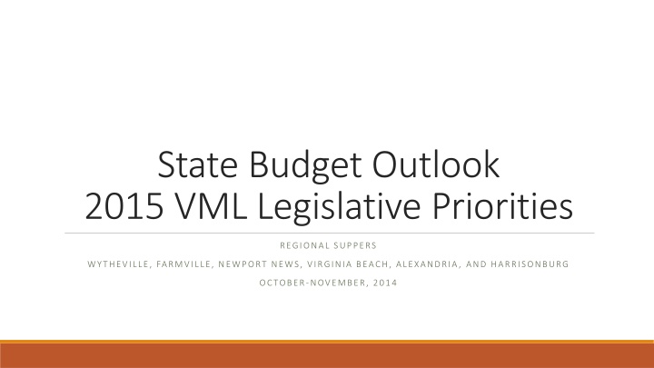 state budget outlook 2015 vml legislative