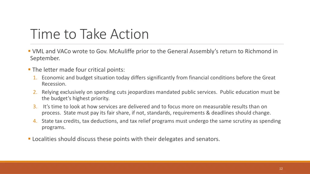 time to take action