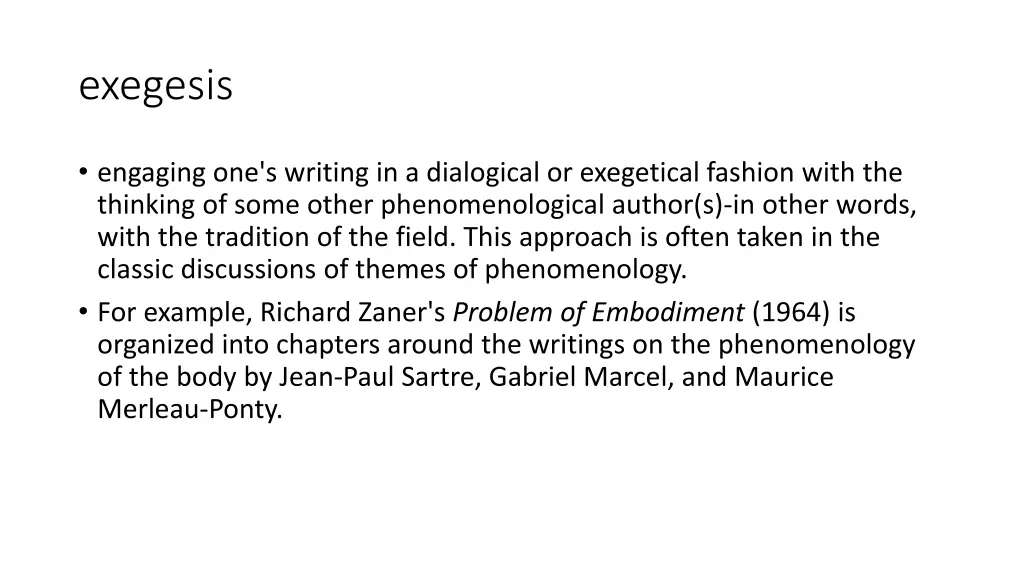 exegesis