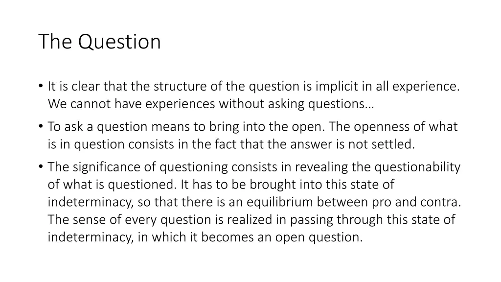 the question