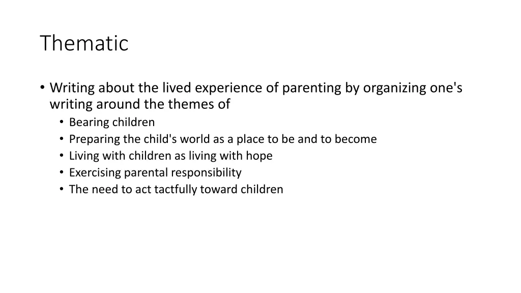 thematic