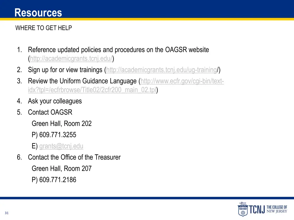 resources