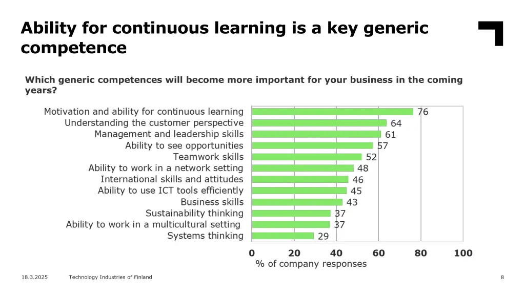 ability for continuous learning is a key generic
