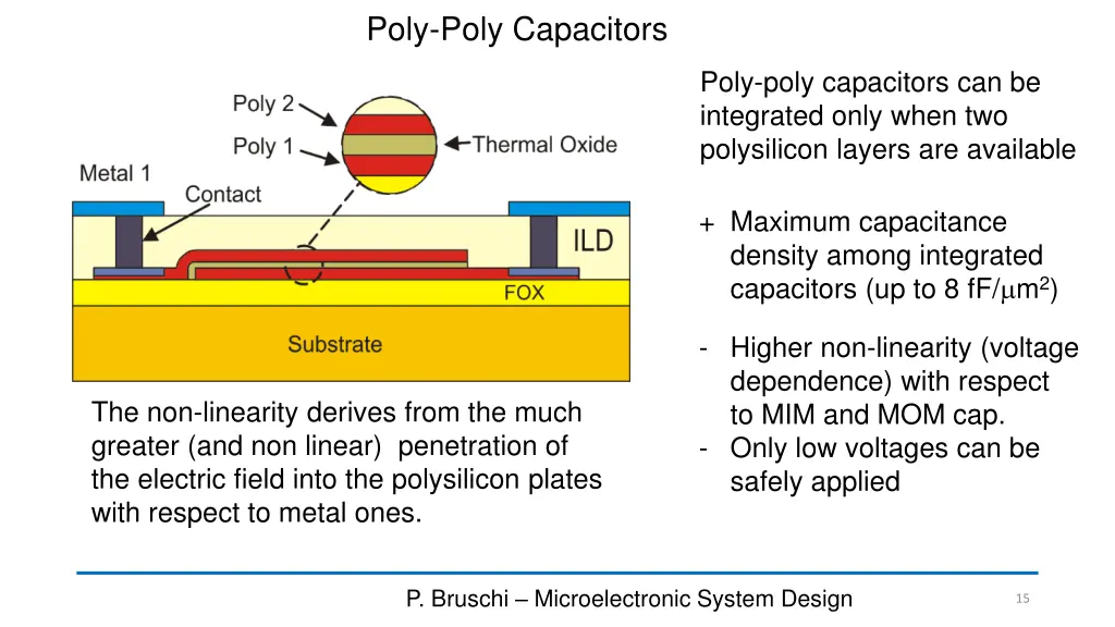 poly poly capacitors