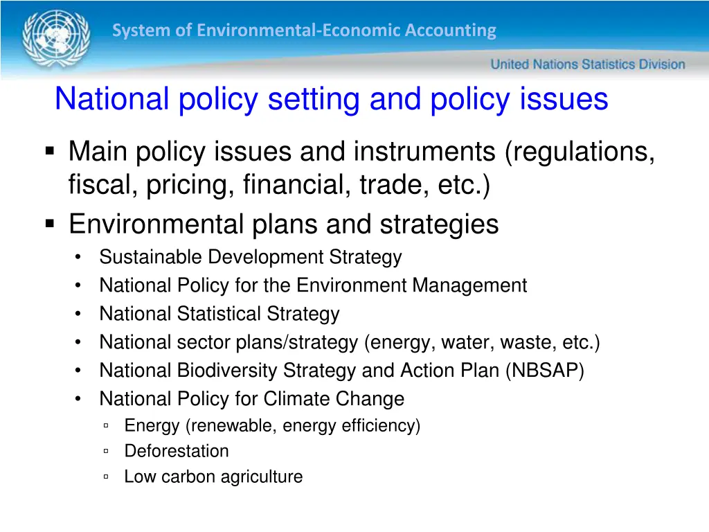 system of environmental economic accounting 17