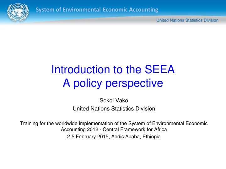 system of environmental economic accounting