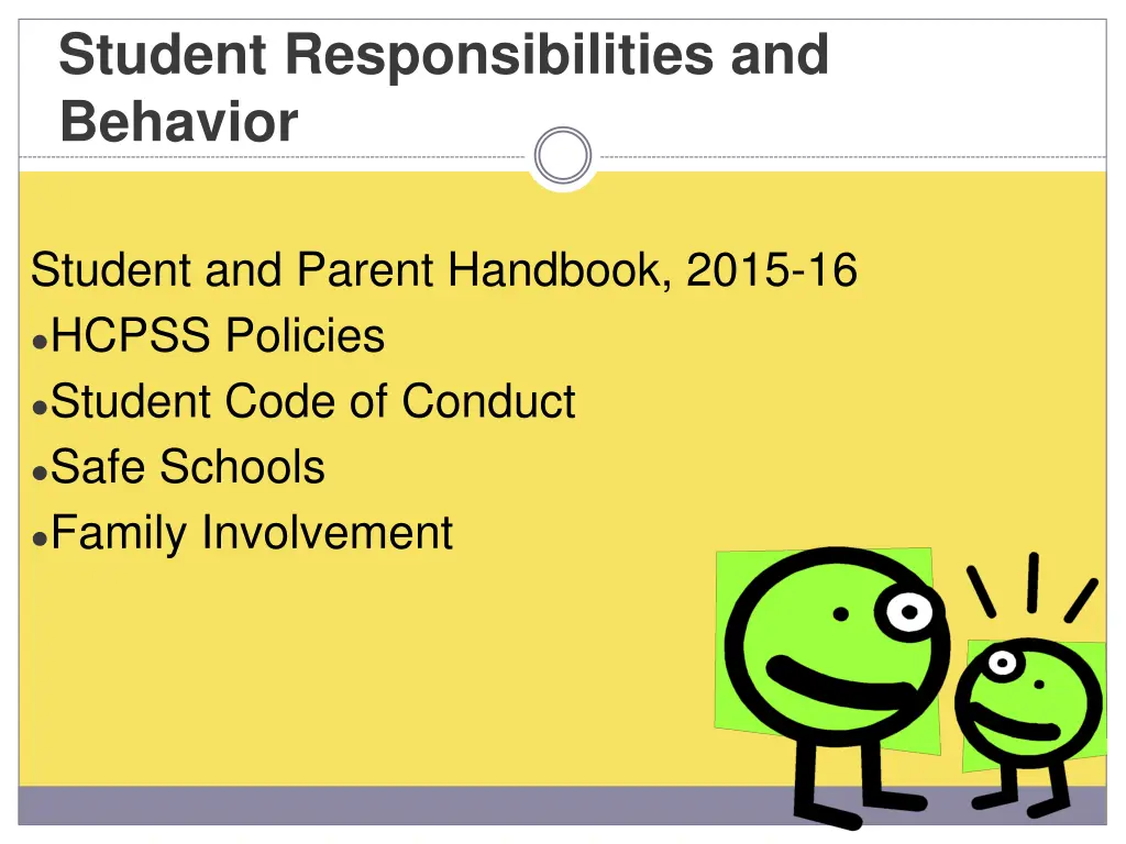 student responsibilities and behavior