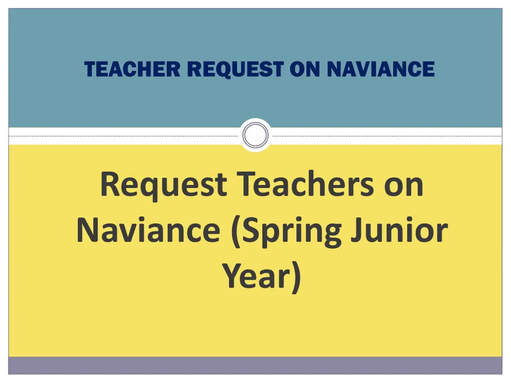 teacher request on naviance