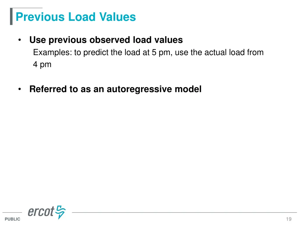 previous load values