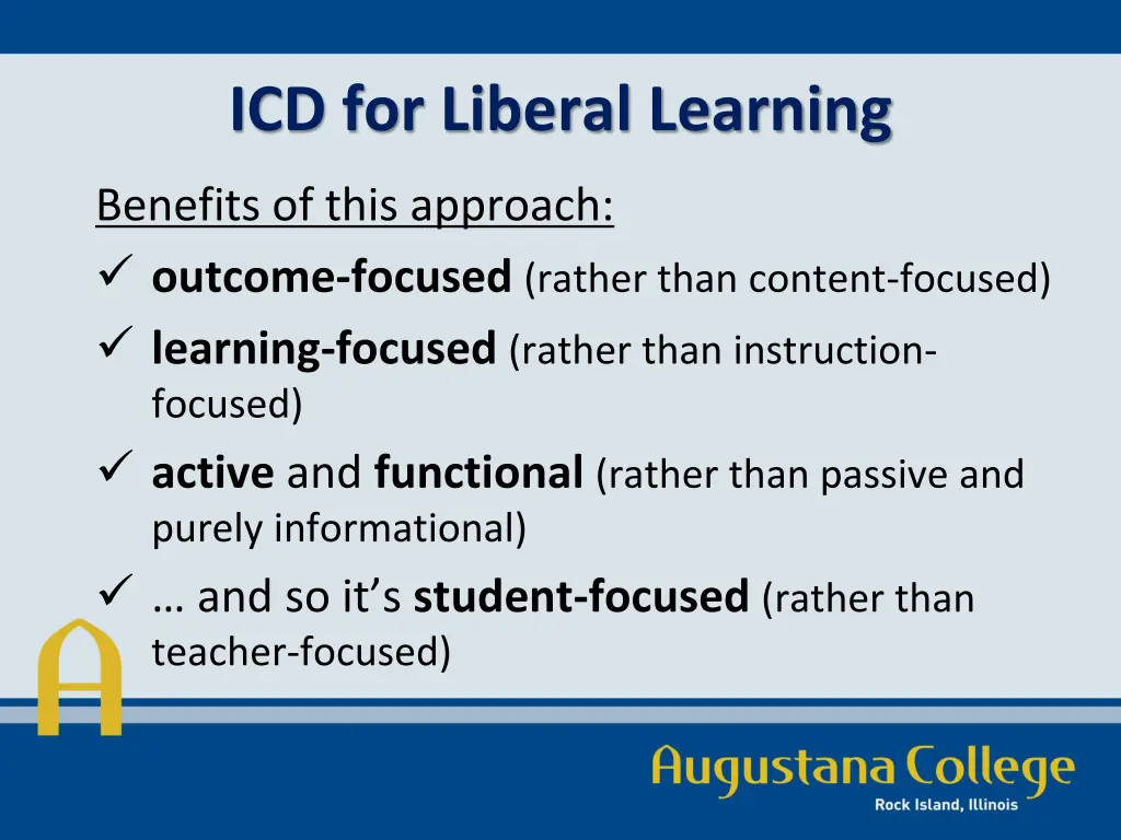 icd for liberal learning
