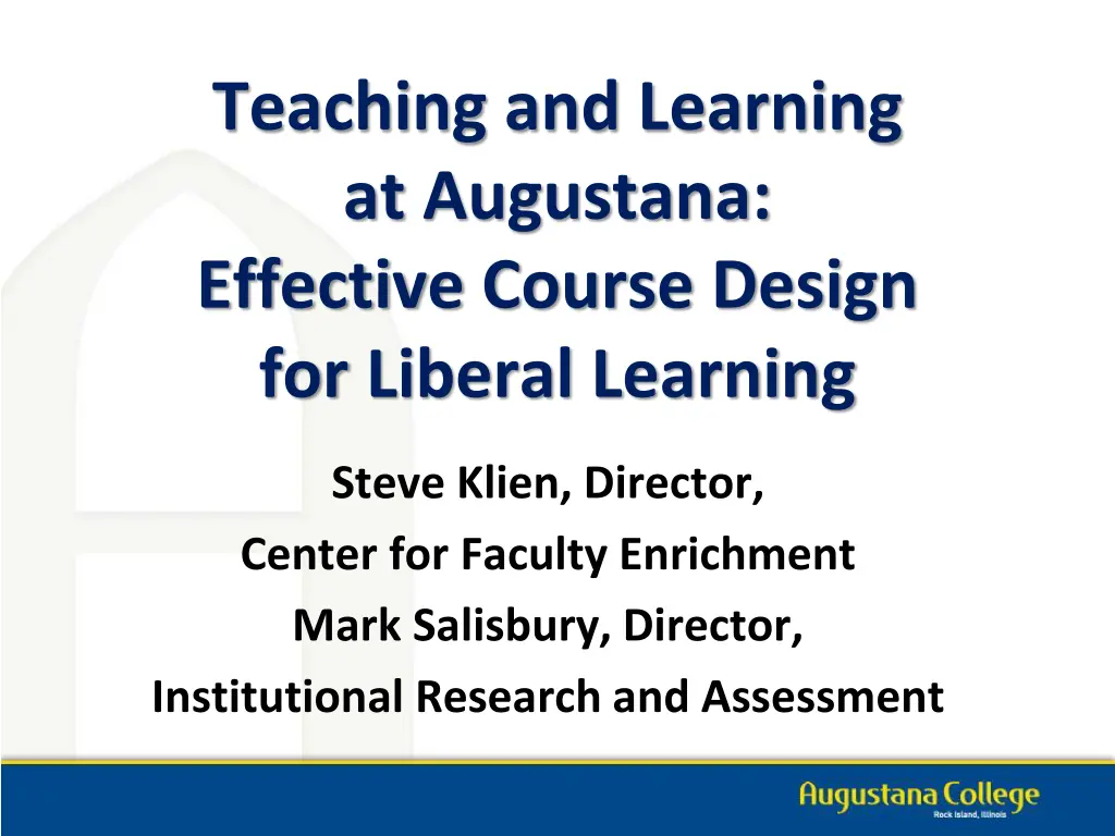 teaching and learning at augustana effective