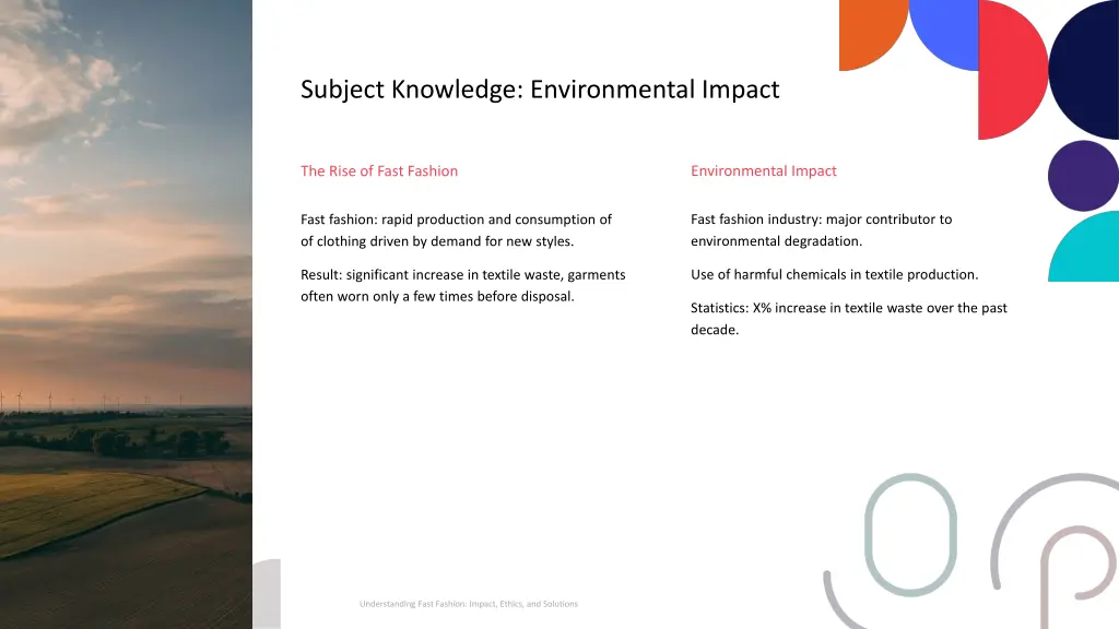 subject knowledge environmental impact