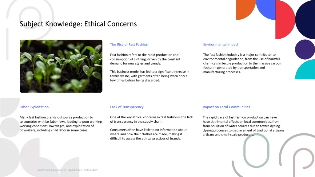 subject knowledge ethical concerns