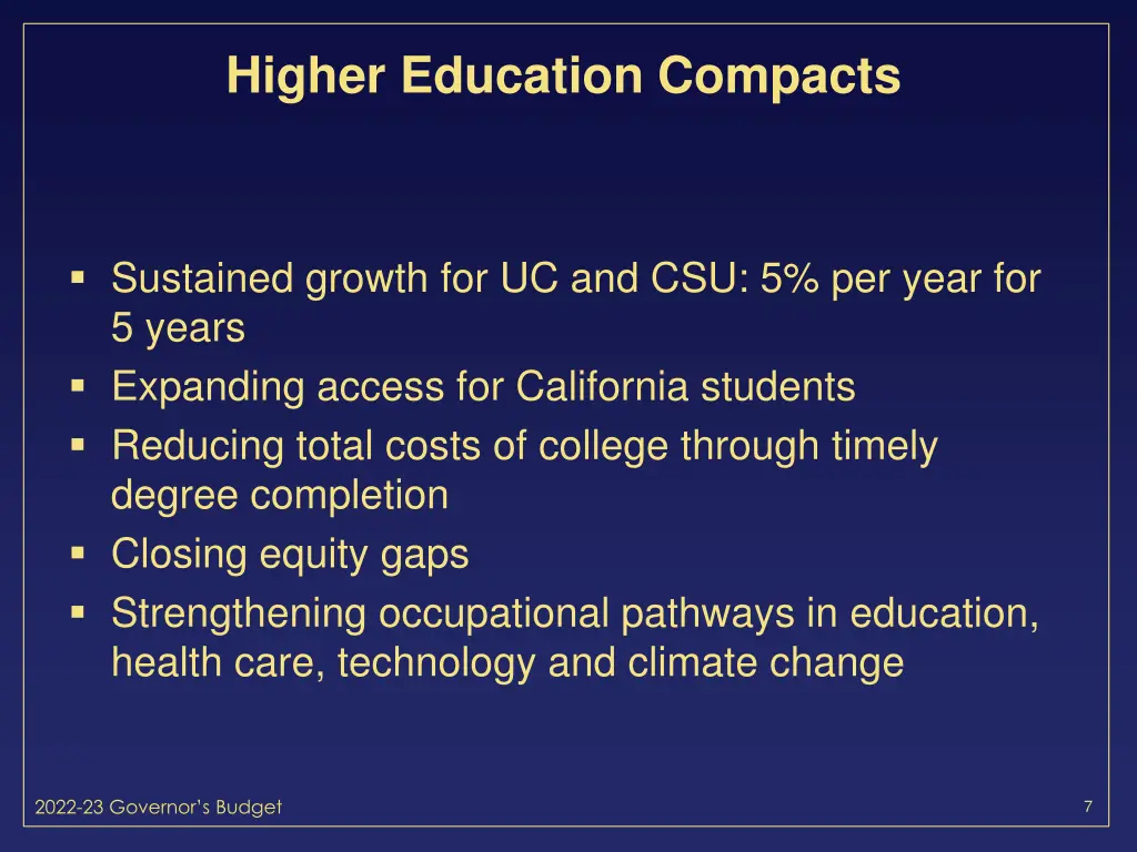 higher education compacts