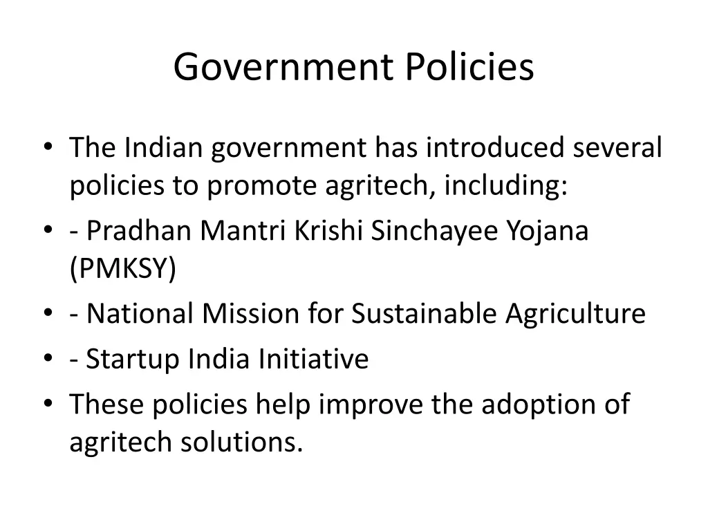 government policies