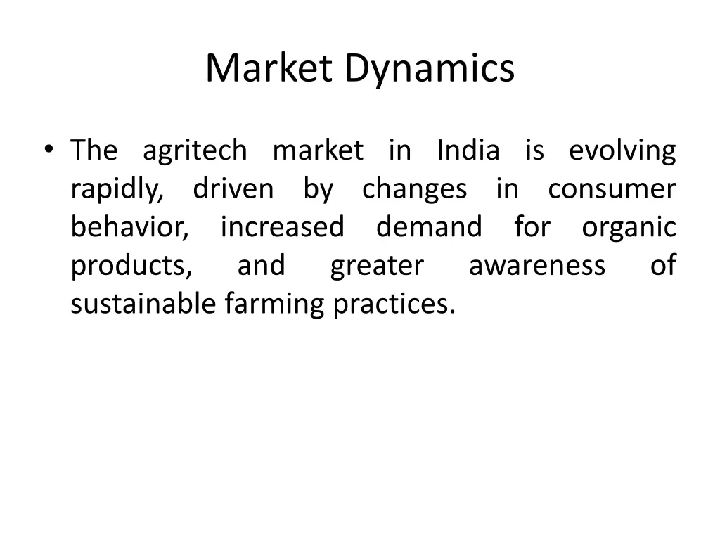 market dynamics