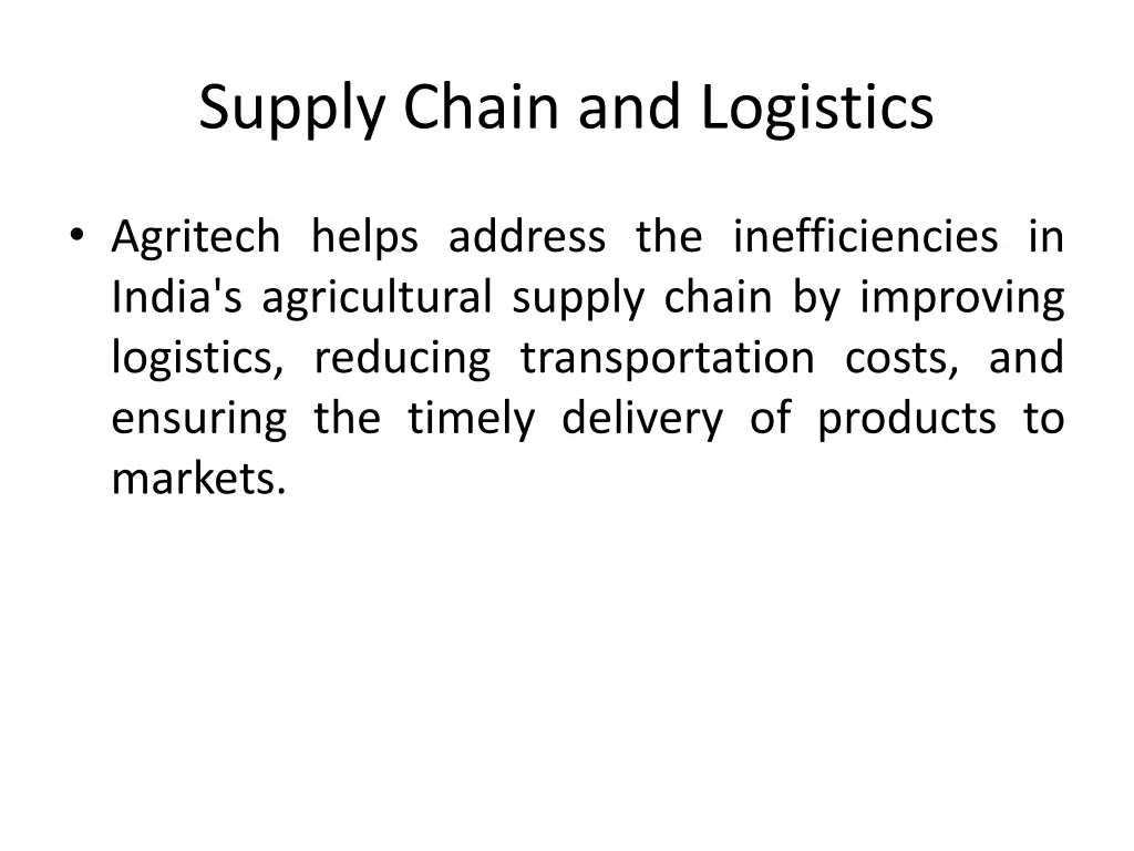 supply chain and logistics
