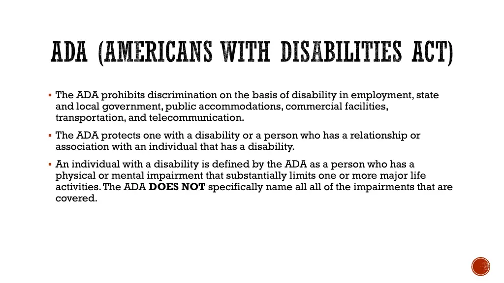 ada americans with disabilities act