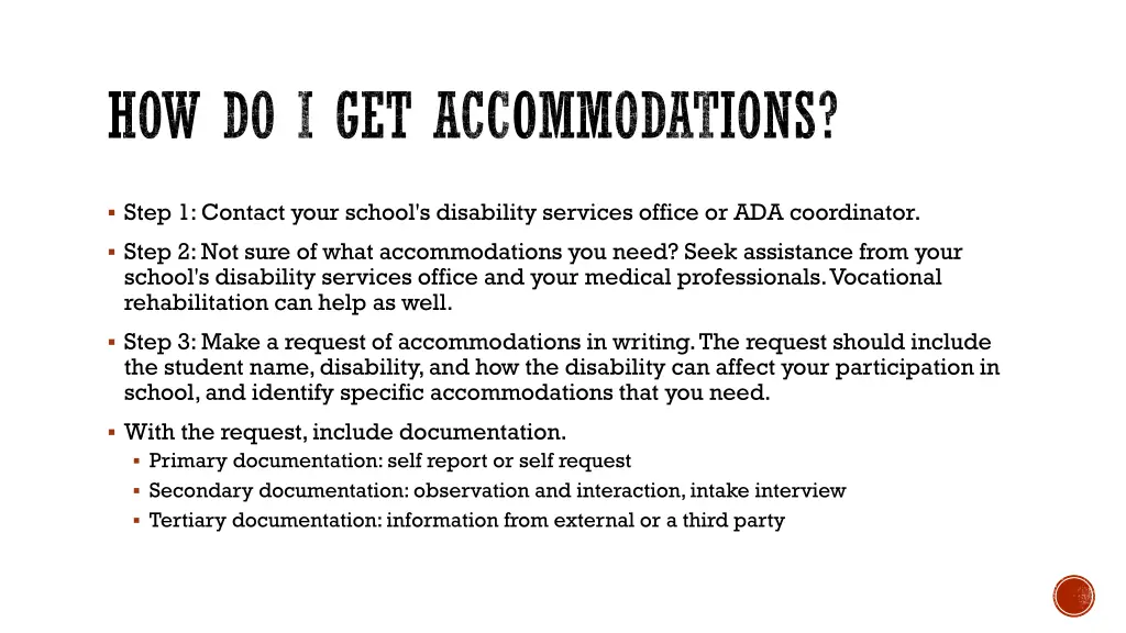 how do i get accommodations