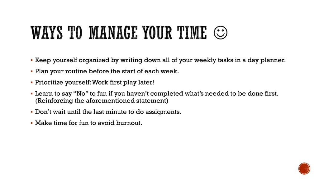 ways to manage your time