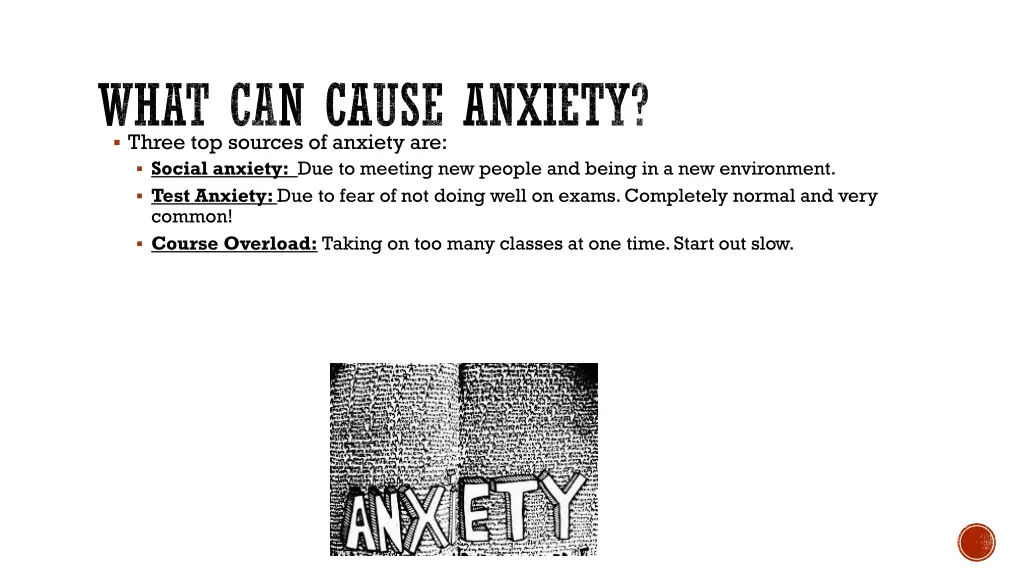what can cause anxiety three top sources