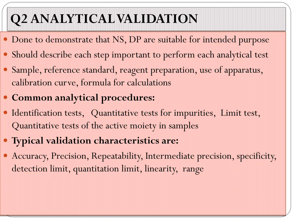 q2 analytical validation