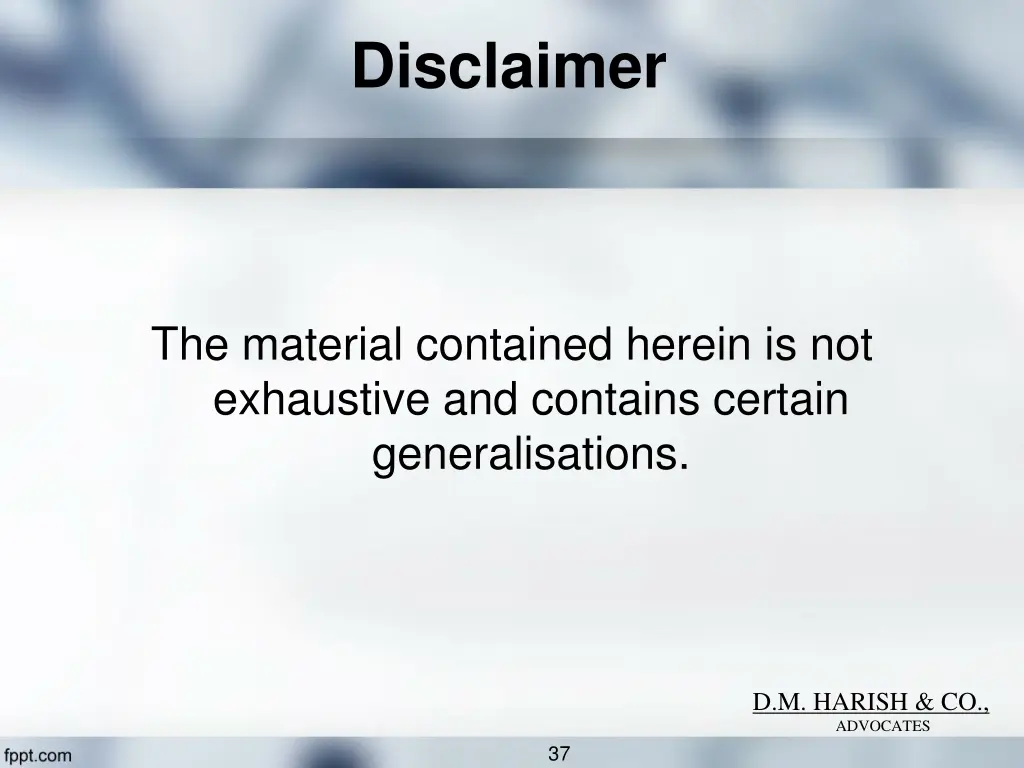 disclaimer