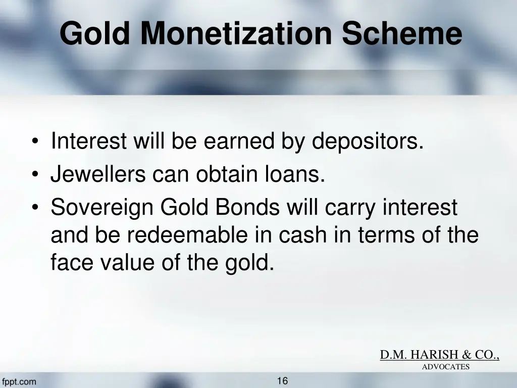 gold monetization scheme