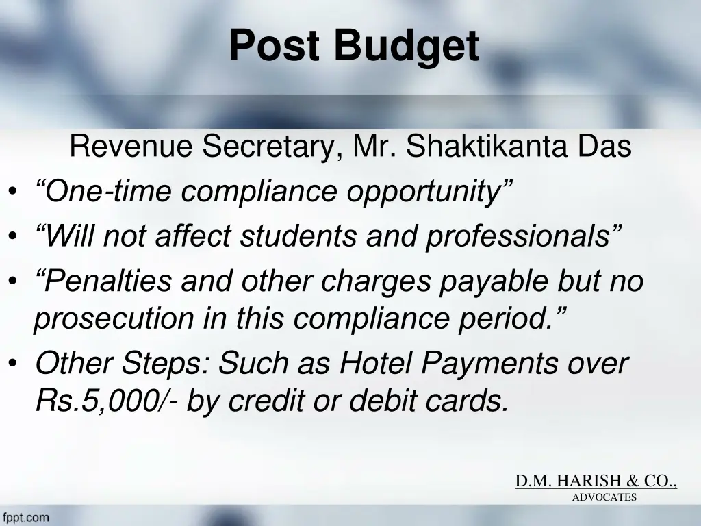 post budget